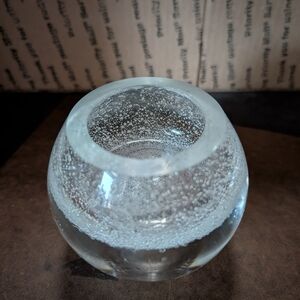 Elegant Clear Glass Bubble Vase